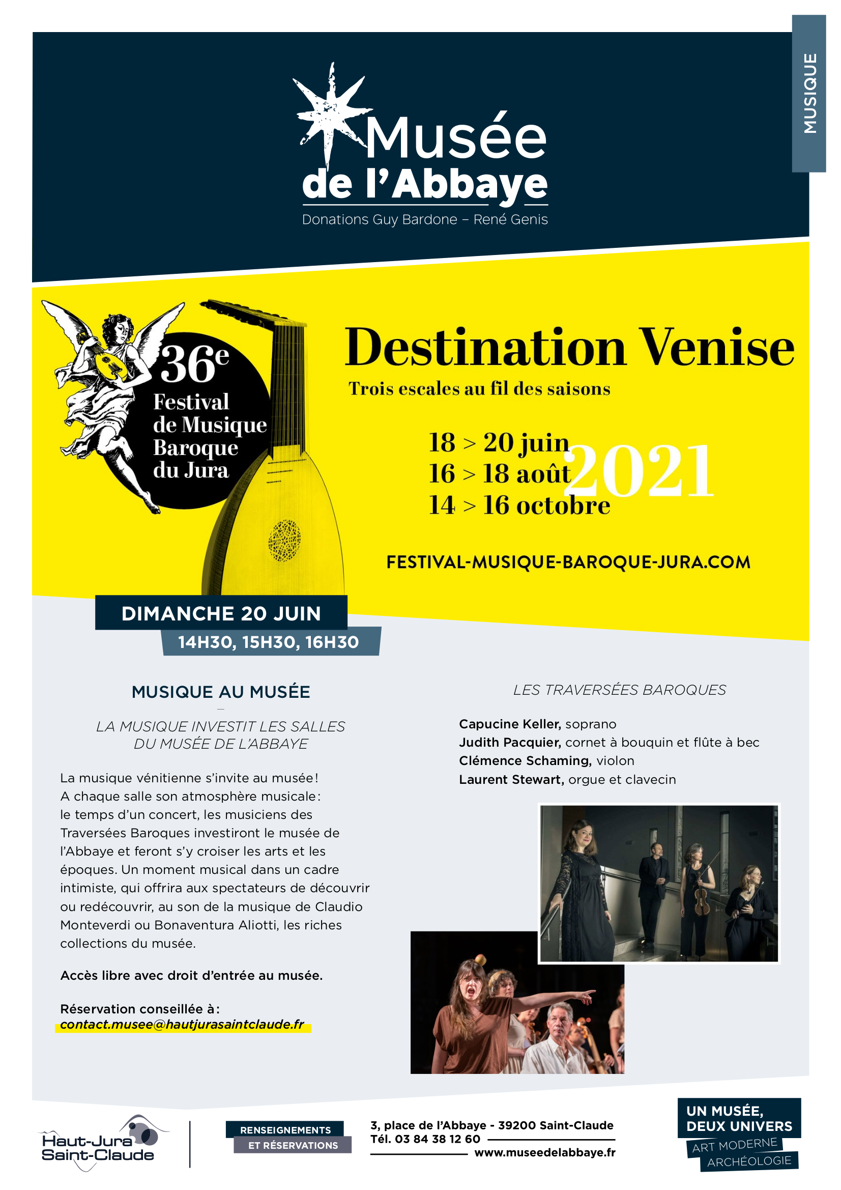 Musique au Musée, Festival de Musique Baroque du Jura 2021