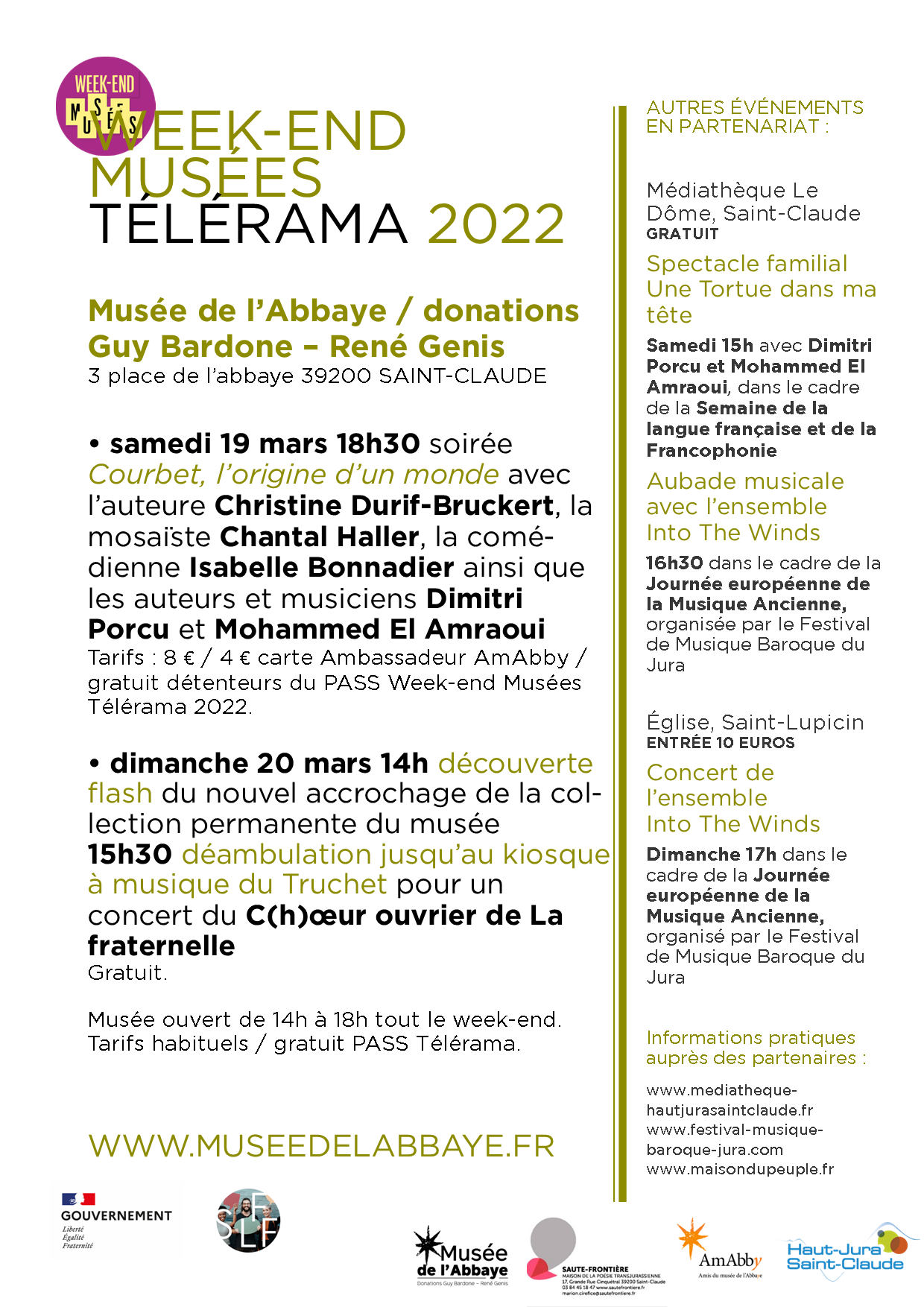 Affiche du Week-end Musées Télérama 2022
